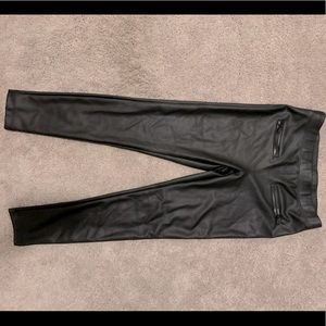 Black Pleather / Faux Leather Legging Pants